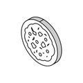 poridge oatmeal in bowl isometric icon vector illustration Royalty Free Stock Photo