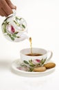 Poring tea Royalty Free Stock Photo