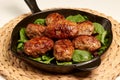 Pork, beef or chicken minced meat cutlets. Pan-fried meatballs. Dinner for the family