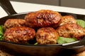 Pork, beef or chicken minced meat cutlets. Pan-fried meatballs. Dinner for the family