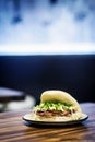 Pork belly bun pao traditional chinese snack sandwich food Royalty Free Stock Photo