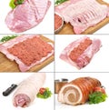 Pork Belly Joint - Boned, Filled, Rolled and Roasted - Isolated Royalty Free Stock Photo