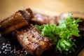 Pork breast on rib Royalty Free Stock Photo