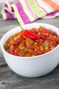 Pork chili con carne bowl Royalty Free Stock Photo