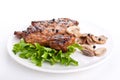 Pork Chop with mushrooms Royalty Free Stock Photo