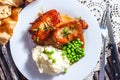 Pork Chops Mashed Potatoes Royalty Free Stock Photo