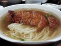 Pork chops noodle soup