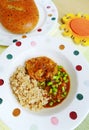 Cooking with quinoa, meal Royalty Free Stock Photo