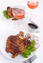 Pork chops and wine