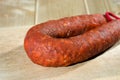 Pork cured smoked picante sausage Chorizo. Spanish cuisine