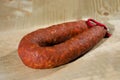 Pork cured smoked picante sausage Chorizo. Spanish cuisine