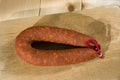 Pork cured smoked picante sausage Chorizo. Spanish cuisine