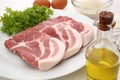 Pork cutlet ingredients Royalty Free Stock Photo