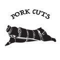 Pork cuts icon on white background for graphic and web design, Modern simple vector sign. Internet concept. Trendy symbol for