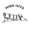 Pork cuts icon on white background for graphic and web design, Modern simple vector sign. Internet concept. Trendy symbol for