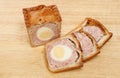 Pork and egg pie Royalty Free Stock Photo