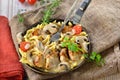 Pork fillet with Swabian spaetzle Royalty Free Stock Photo