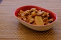 Pork intestines colon boiled with Miso Soy Royalty Free Stock Photo