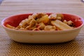 Pork intestines colon boiled with Miso Soy Royalty Free Stock Photo