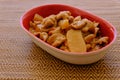 Pork intestines colon boiled with Miso Soy Royalty Free Stock Photo