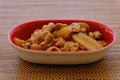 Pork intestines colon boiled with Miso Soy Royalty Free Stock Photo