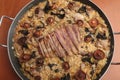 pork jowl and muschrooms spanish rice