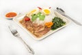 Pork Leg Stew over Rice (Kao Ka Moo) Royalty Free Stock Photo