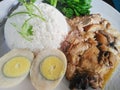Pork Leg Stew over Rice Royalty Free Stock Photo