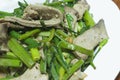 Pork Liver Stir Fried With Flowering Garlic Chives Royalty Free Stock Photo