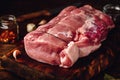 Pork loin joint with spices Royalty Free Stock Photo