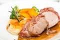 Pork Loin and Vegetables Royalty Free Stock Photo