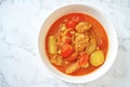 Pork Massaman curry, Thai curry with the taste of sweet and a little spicy taste Royalty Free Stock Photo