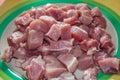 Pork meat pieces