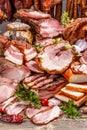 Pork meat products Royalty Free Stock Photo