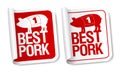 Pork meat stickers.