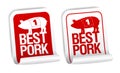 Pork meat stickers.