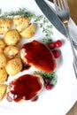 Pork Medallions with Cranberry Sauce