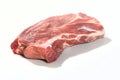 Pork neck. Raw meat on a white background