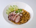 Pork noodle. BBQ pork noodle