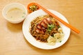 Pork noodle. BBQ pork noodle