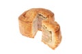 Pork pie isolated Royalty Free Stock Photo