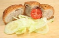 Pork pie with salad Royalty Free Stock Photo