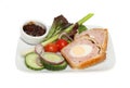 Pork pie and salad Royalty Free Stock Photo