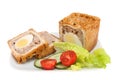 Pork pie with salad Royalty Free Stock Photo