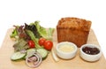 Pork pie and salad Royalty Free Stock Photo