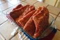 Pork ribs with dry rub on them. Royalty Free Stock Photo