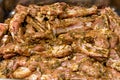Pork ribs marinated in jamaican jerk seasoning Royalty Free Stock Photo