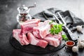 Pork ribs, raw meat Royalty Free Stock Photo