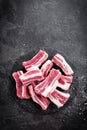 Pork ribs, raw meat Royalty Free Stock Photo