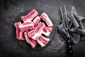 Pork ribs, raw meat Royalty Free Stock Photo